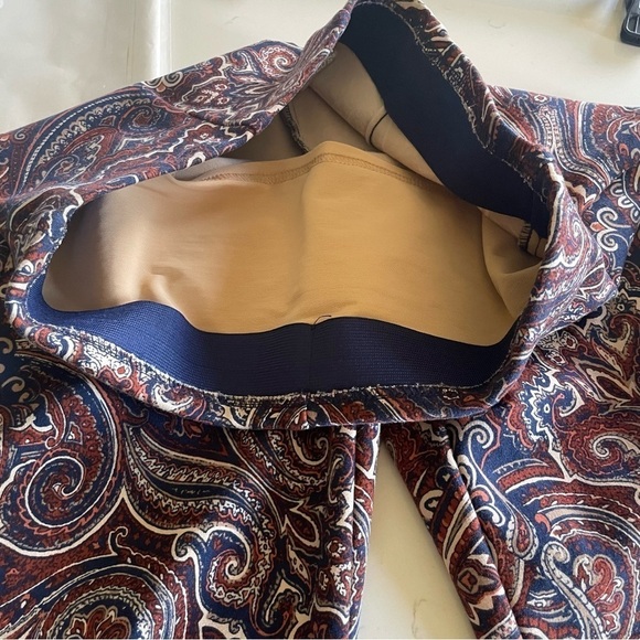 Chico's woman pull on pant size 6 paisley tummy control career casual elegant - Picture 10 of 11